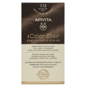 Apivita My Color Elixir Μόνιμη Βαφή Μαλλιών No 7.13 Ξανθό Σαντρέ Μελί 50ml+75ml