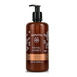 Apivita Royal Honey, Κρεμώδες Aφρόλουτρο με Aιθέρια Έλαια 500ml
