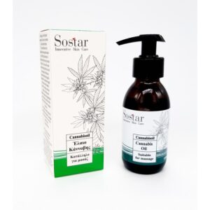 Sostar Λάδι μασάζ με έλαιο κάνναβης 125ml