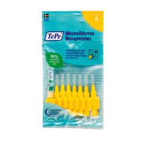 TePe Μεσοδόντια Βουρτσάκια Μέγεθος 4 Κίτρινα x8 τεμάχια